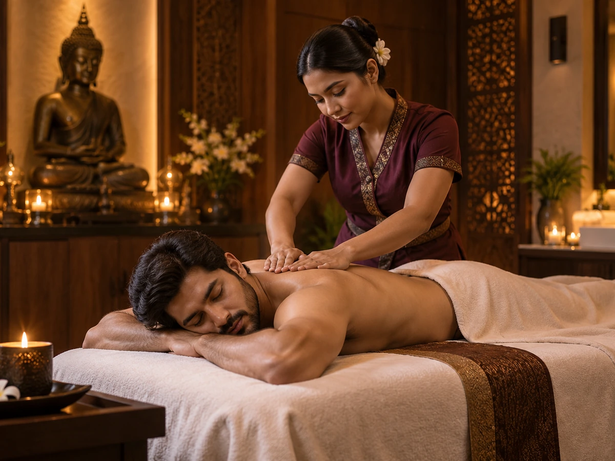 Man receiving a recovery-focused massage treatment